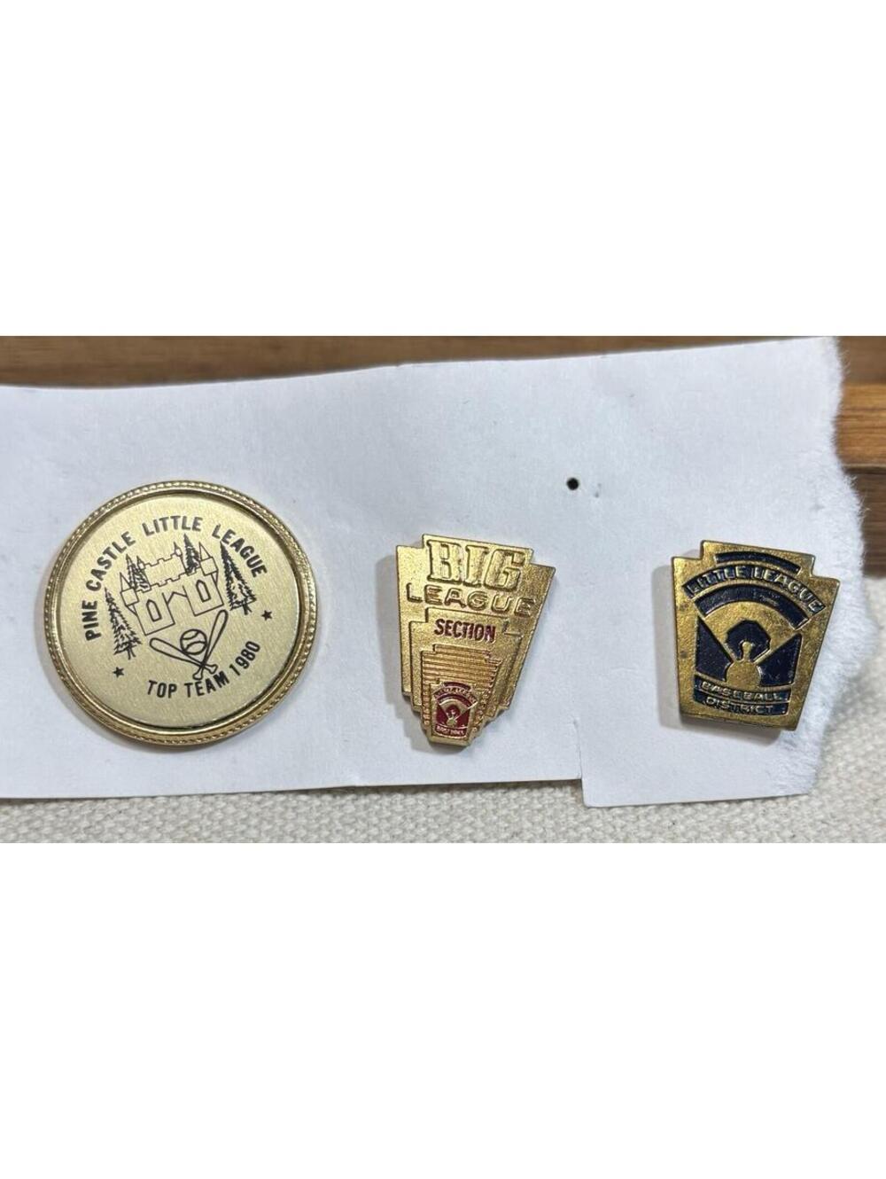 Vintage Little League Pin Lot 1980‎ Top Team District Section Baseball